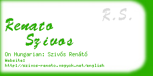 renato szivos business card